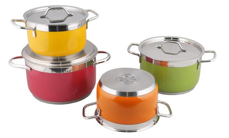 Bộ Nồi Inox Five Star Màu 4 Chiếc