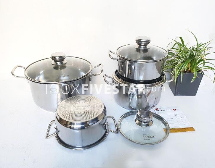 Bộ 4 nồi inox Fivestar Maylay New Inox 430