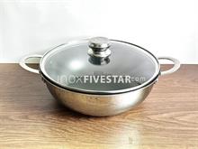 Chảo chống dính Fivestar Plus 2 quai - Nắp kính