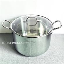 Nồi Inox 304 3 Lớp Đúc Liền Thân 26cm Nắp Kính